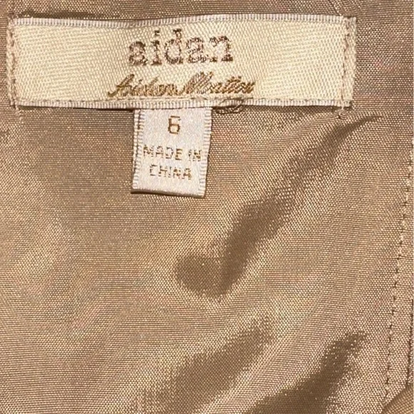 NWT Aidan Mattox Black/Nude Strapless Party Prom Cocktail Dress Size 6 - Picture 5 of 7